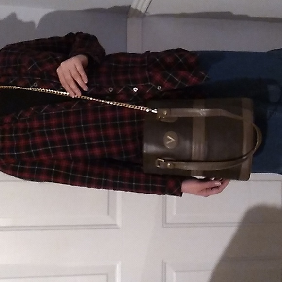 Mario Valentino Vintage Shoulder Bag W Unbranded Gold Chain Strap - Picture 13 of 16